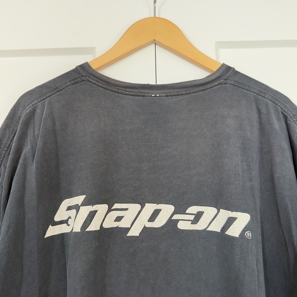 Mens Snap-On Tools T-Shirt 3XL Black Vintage Baggy Distressed Graphic Tee
